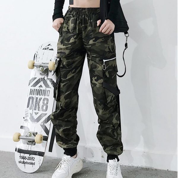 Spring Military Cargo Pants Women Camouflage Streetwear Casual Trousers Men Hip Pop High Waist Sweatpants Harajuku Loose Joggers - Takalr