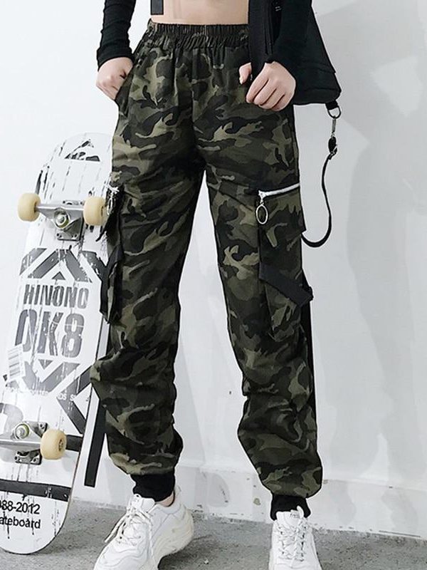 Spring Military Cargo Pants Women Camouflage Streetwear Casual Trousers Men Hip Pop High Waist Sweatpants Harajuku Loose Joggers - Takalr