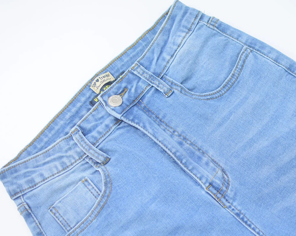 Women High Waist Stretch Jeans Ripped Micro Flare Street Pants - Image 5