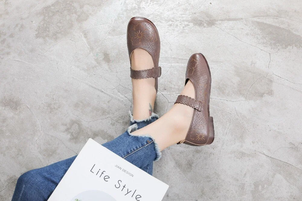Genuine Leather Soft Bottom Women Flats Mother Shoes Comfort Oxford Shoes For Women Shoes Women Loafers Moccasins 35-42 - Image 28