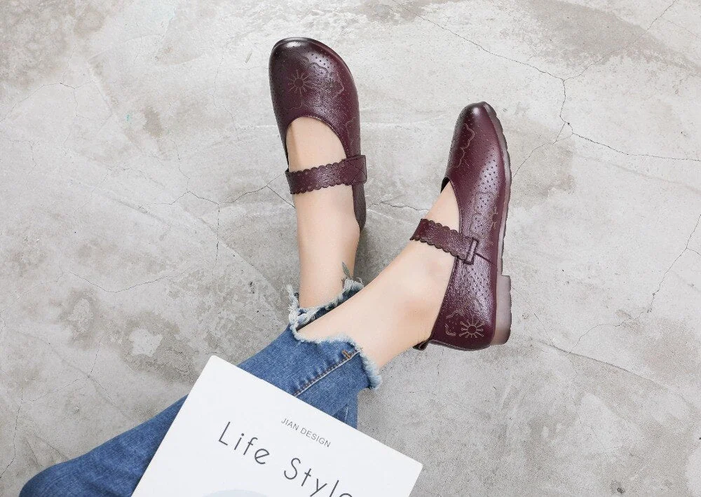 Genuine Leather Soft Bottom Women Flats Mother Shoes Comfort Oxford Shoes For Women Shoes Women Loafers Moccasins 35-42 - Image 14