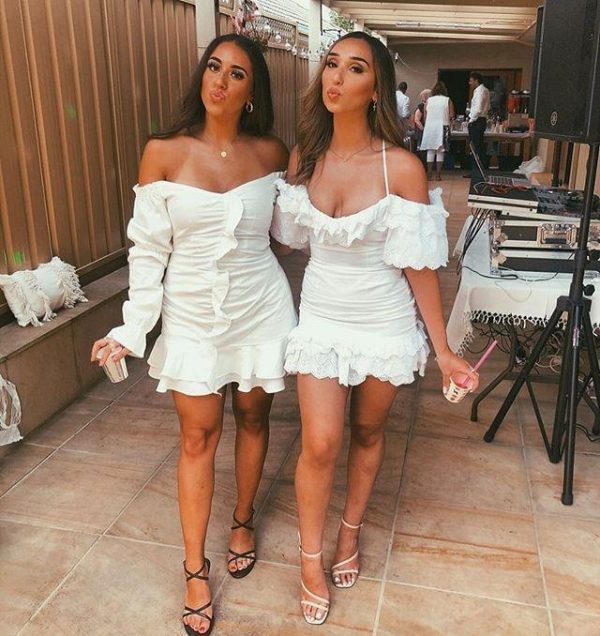 Justchicc White Summer Dress Women Pleated Bodycon zipper Club Party Sexy Dresses long Sleeve Mini Elegant Dress Vestido Bandage - Takalr