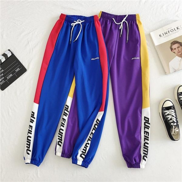 Loose Sports Pants Women Autumn  Students Harajuku BF casual Joggers Women Trousers  High Waist Chain Hip-hop Pants - Takalr