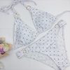 Sexy Swimwear 2021 New White Swimming Suit For Women Dot Polka Beach Wear Swimsuit Padded Push-up Bikini Set - Takalr