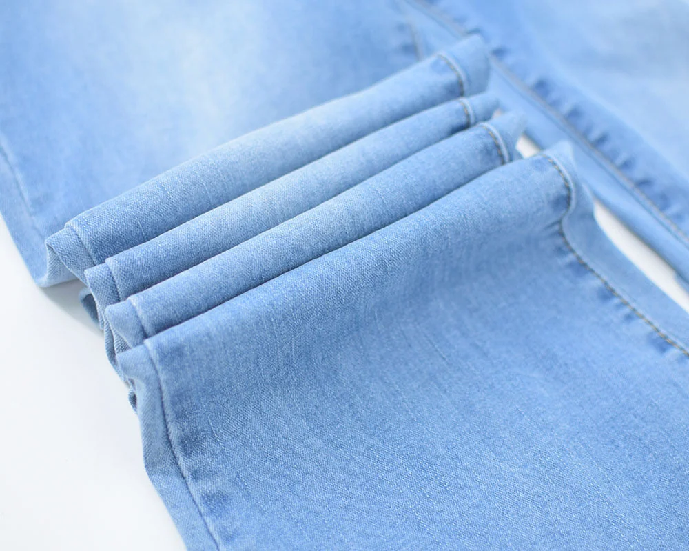 Women High Waist Stretch Jeans Ripped Micro Flare Street Pants - Image 12