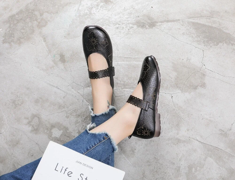 Genuine Leather Soft Bottom Women Flats Mother Shoes Comfort Oxford Shoes For Women Shoes Women Loafers Moccasins 35-42 - Image 10