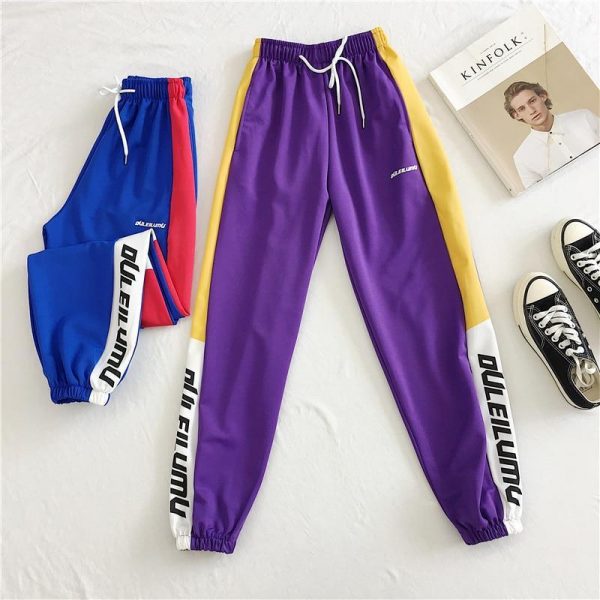 Loose Sports Pants Women Autumn  Students Harajuku BF casual Joggers Women Trousers  High Waist Chain Hip-hop Pants - Takalr