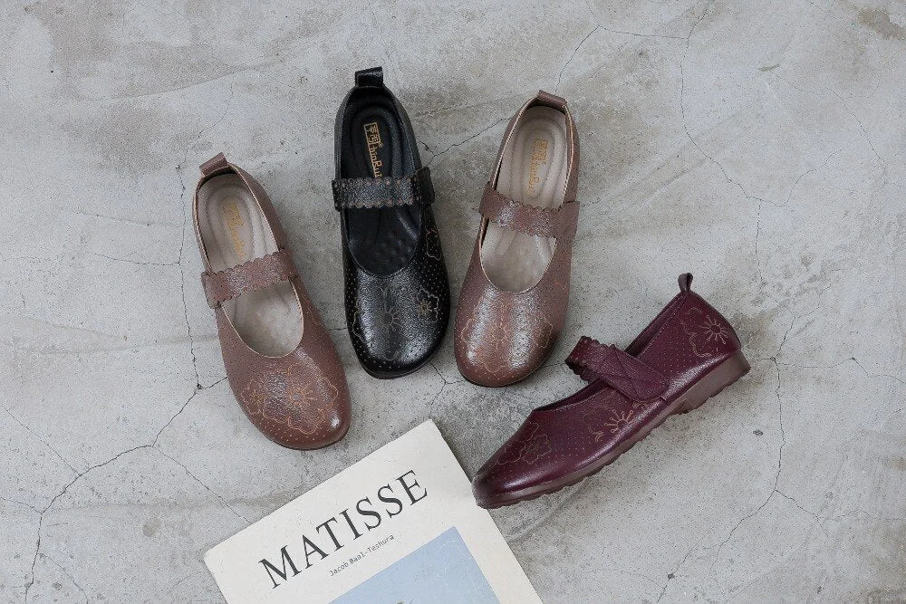 Genuine Leather Soft Bottom Women Flats Mother Shoes Comfort Oxford Shoes For Women Shoes Women Loafers Moccasins 35-42 - Image 35