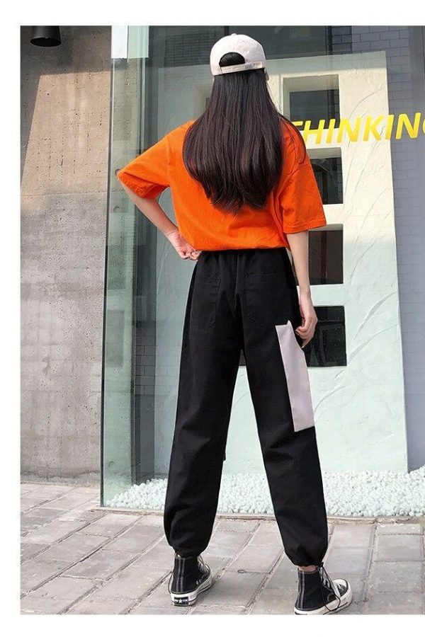 Harajuku Big Pocket Cargo Pants Women High Waist Streetwear Wide leg Casual Pants Women - Takalr