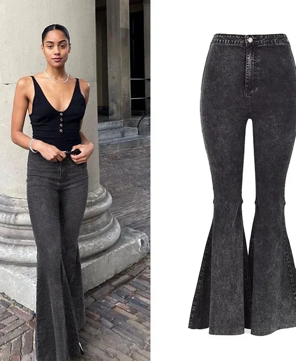 Flare Jeans Women Denim Pants High WaistedArrival Spring Summer Skinny Bell Bottom Elegant Trousers