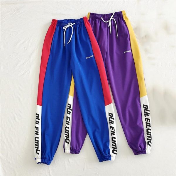 Loose Sports Pants Women Autumn  Students Harajuku BF casual Joggers Women Trousers  High Waist Chain Hip-hop Pants - Takalr