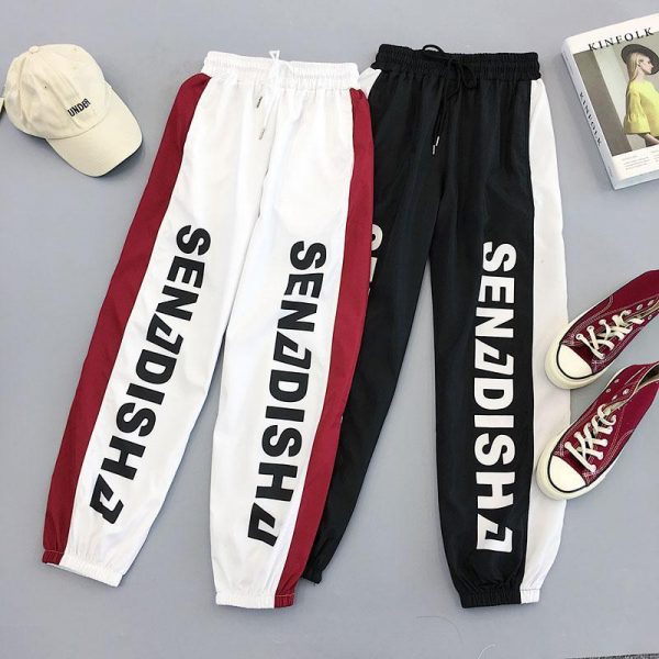 Plus Size Pants Women Casual High Waist Cargo Pants Women Loose Autumn Harajuku BF Hip Hop Casual Pants - Takalr