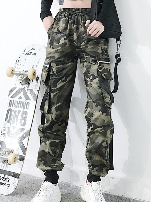 Spring Military Cargo Pants Women Camouflage Streetwear Casual Trousers Men Hip Pop High Waist Sweatpants Harajuku Loose Joggers - Takalr