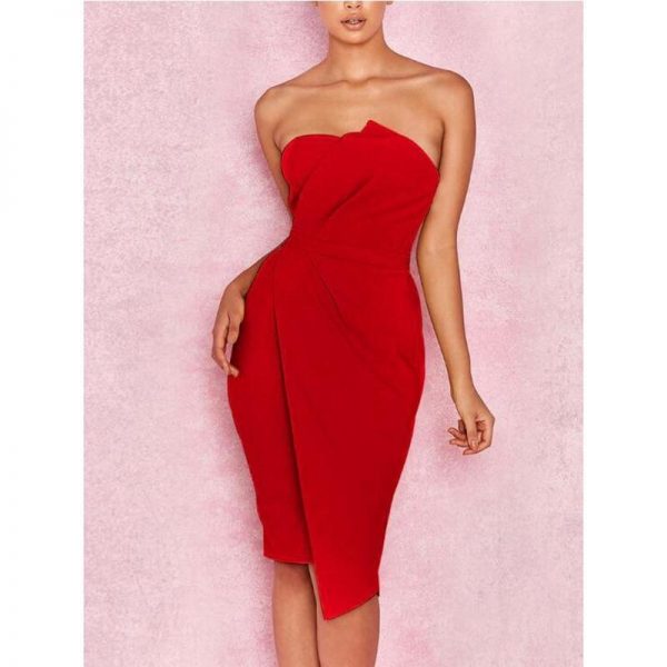 Irregular off shoulder dress Women sexy stylish bodycon party dresses striking fold asymmetric summer dress vestidos mujer - Takalr