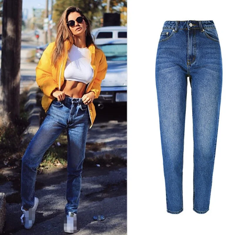 Jeans Woman High Waist Casual Straight Womens Jeans Ladies Denim Pants - Image 14