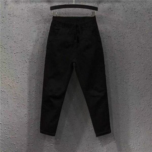 Nine points trousers jeans spring autumn Loose Joggers wide leg sweatpants women loose high waist carrot pants harem pants - Takalr