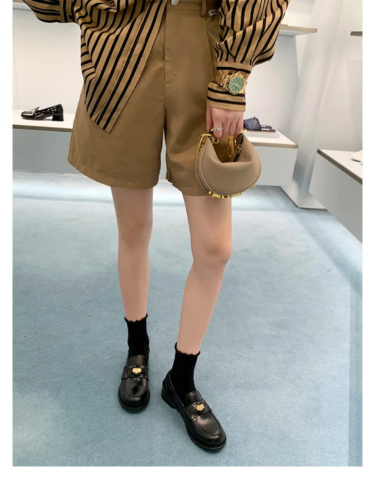 Retro Single Shoes Thick Heel Thick Sole British Style Loafers for Women - Image 17