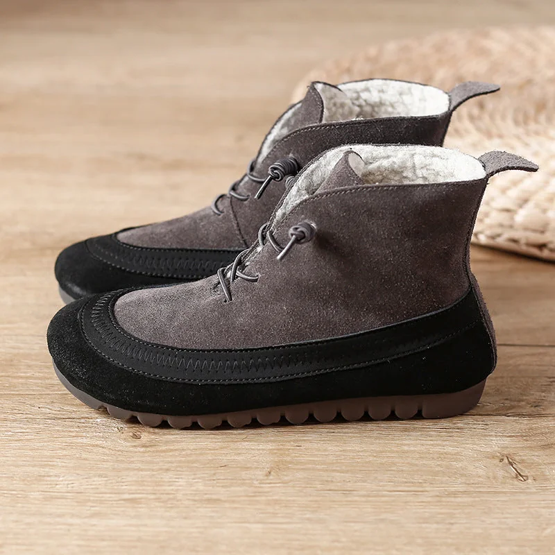 Stretch Leather Women's Boots Literary Fashion Retro Martin Boots - Image 8