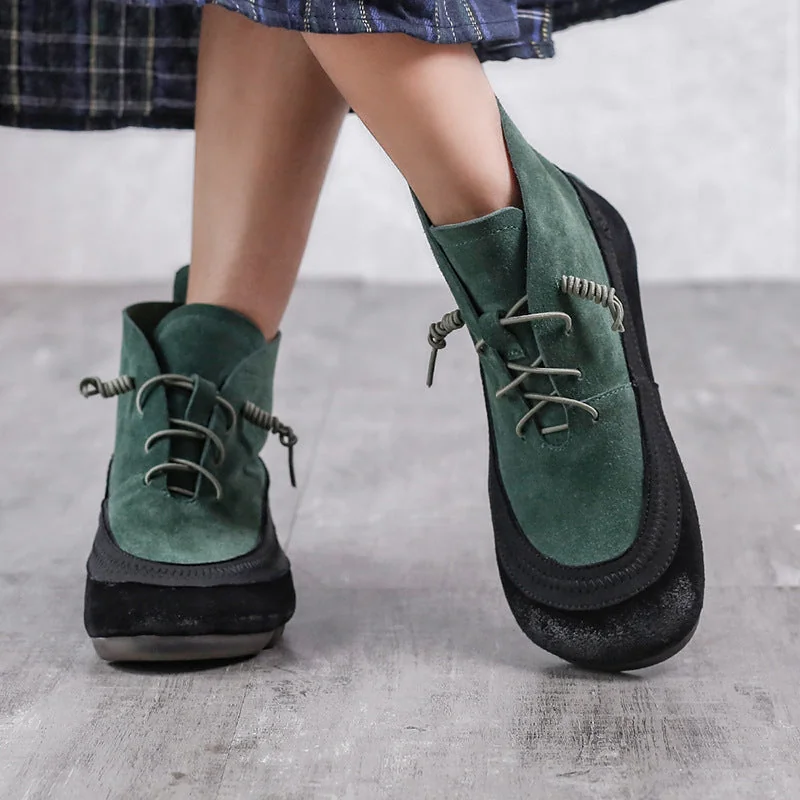 Stretch Leather Women's Boots Literary Fashion Retro Martin Boots - Image 14