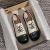 Thick Sole Loafers Women's Lace Up Soft Sole British Style Shoes