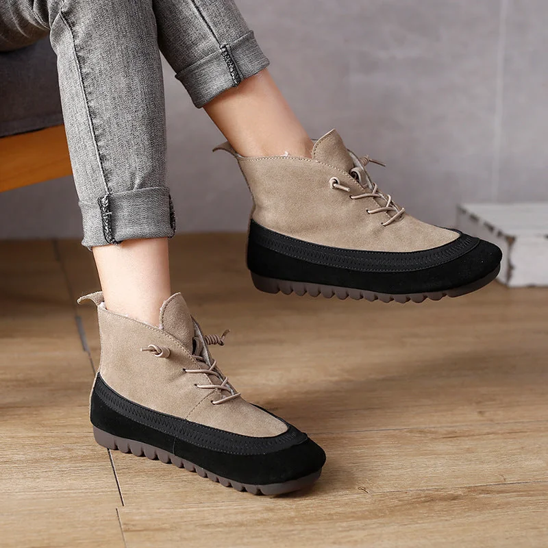 Stretch Leather Women's Boots Literary Fashion Retro Martin Boots - Image 18