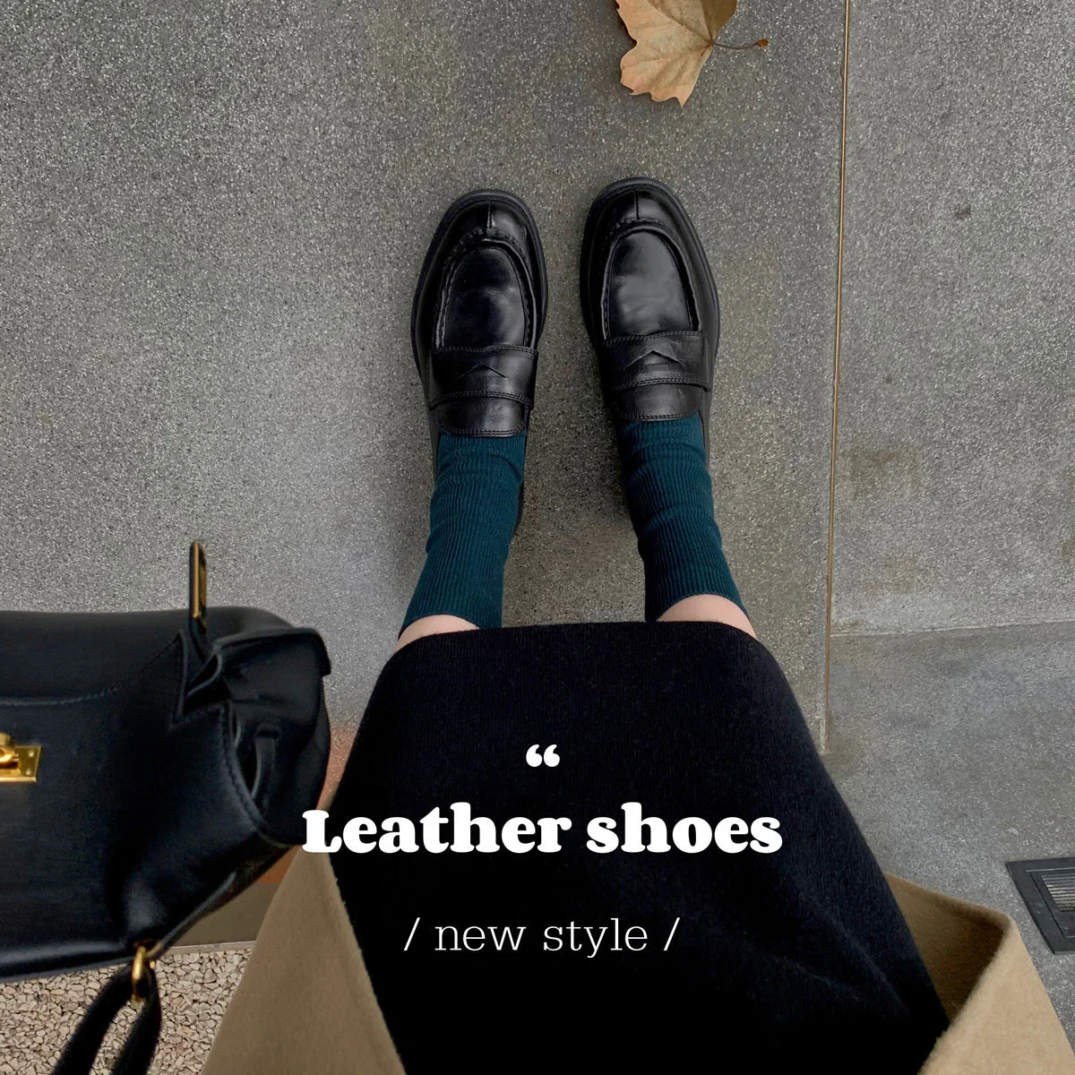 Women's New Vintage Leather British Style Handmade Loafers - Image 4