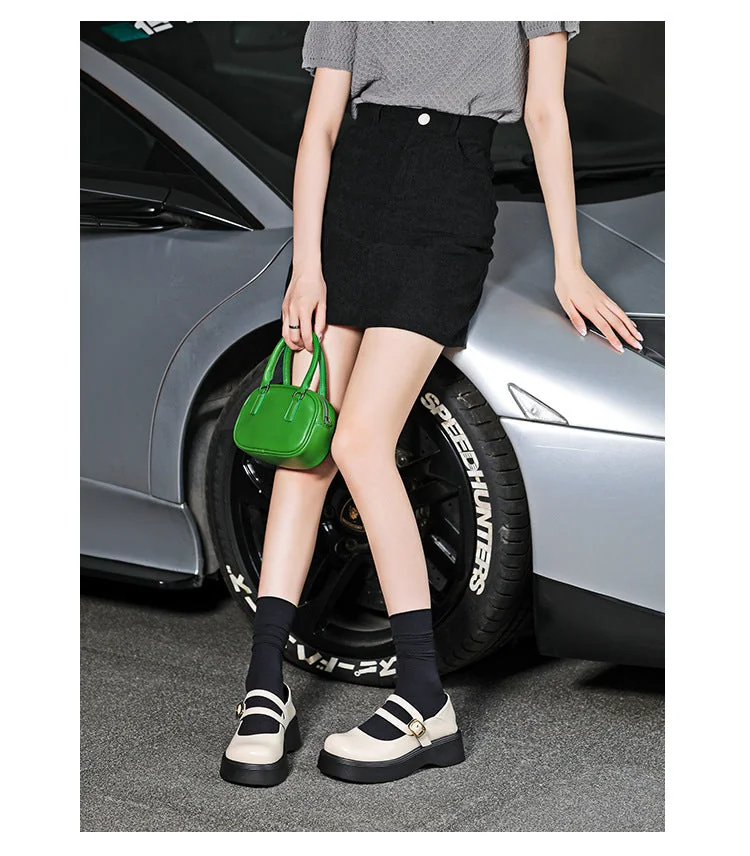 Mary Jane Shoes Thick-soled Small Leather Shoes Round Toe Retro Women's Shoes - Image 14
