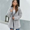 Fleece Thickened Hooded Jacket Women's Mid-length Loose Casual Jacket