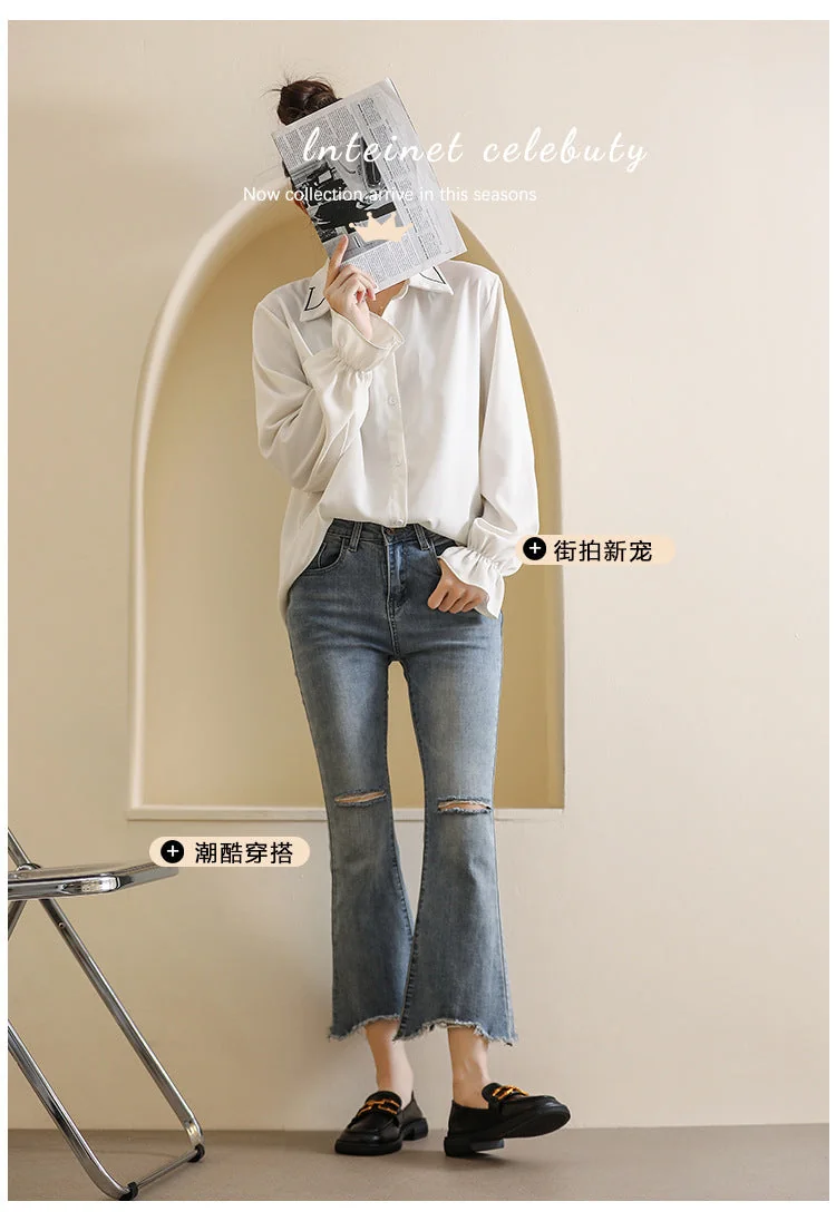 Thick Sole Loafers Women's Chunky Heel Shoes Women's Small Leather Shoes - Image 7