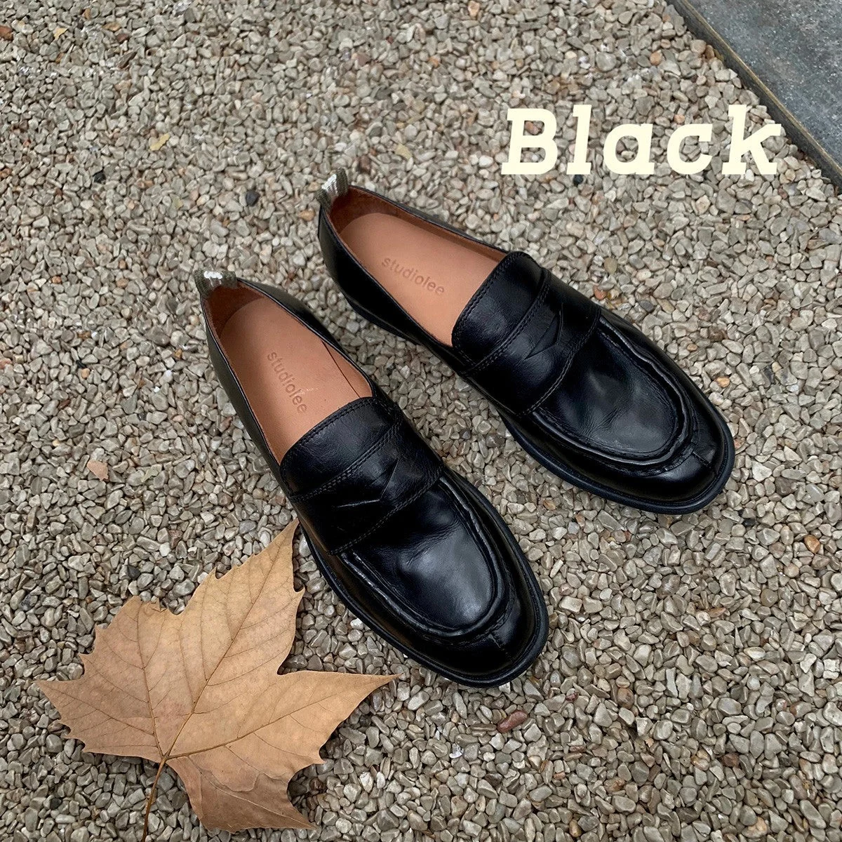 Women's New Vintage Leather British Style Handmade Loafers - Image 5