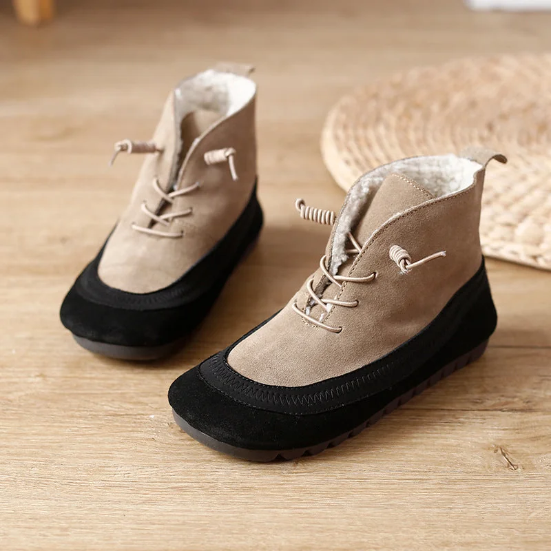 Stretch Leather Women's Boots Literary Fashion Retro Martin Boots - Image 9