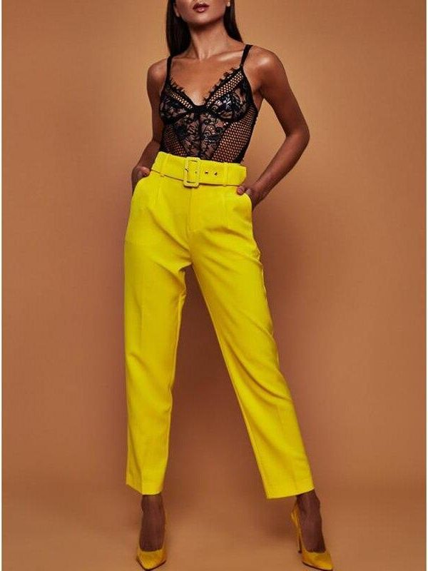 OL high waist harem pants with belt Women summer casual pants Elegant office ladies workwear pants female pantalon mujer - Takalr