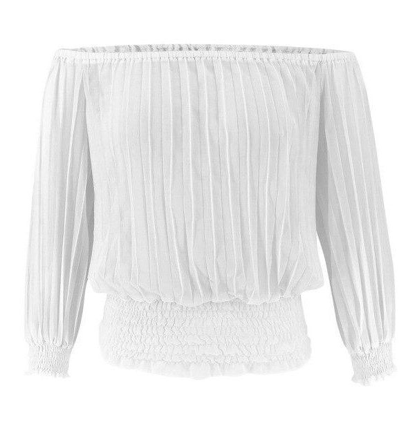 Off Shoulder Top Sexy Tops White Off Shoulder Lace See Through Long Sleeve Women Blouse Sexy Tops and Shirt - Takalr