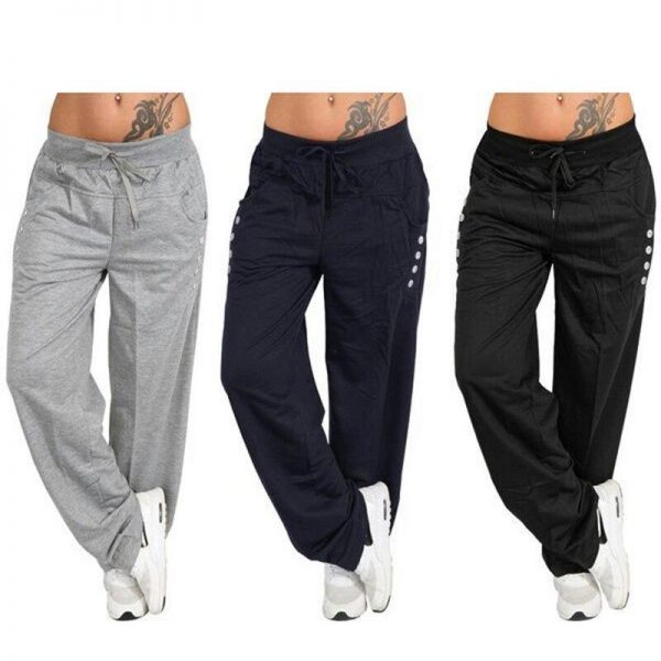 Plus Size 2XL Women Long Pants Casual Style High Waist Oversized Loose Leggings Men Women Cotton Cute Pants Trouse - Takalr