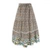 Plus Size Skirt Women Skirt  Casual Floral Printed Ruffled A Line Women Skirt Summer Skirt Women Bohe Skirt - Takalr