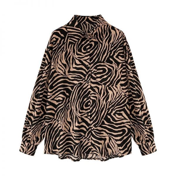 Plus size womens tops and blouses BF style long sleeve casual pullover tops shirt Summer Zebra print blouse women blusas - Takalr