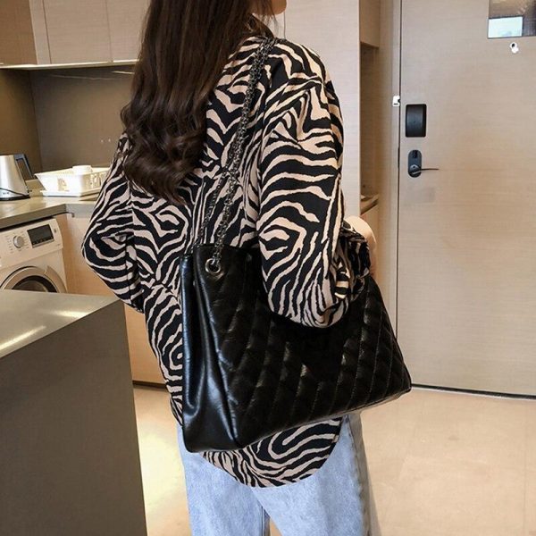 Plus size womens tops and blouses BF style long sleeve casual pullover tops shirt Summer Zebra print blouse women blusas - Takalr