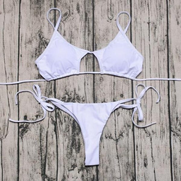 Sexy White Bikinis Push Up Bikini 2021 Hot Padded Bandage Low Waist Swimsuit Female Swimwear Women Brazilian Biquini - Takalr