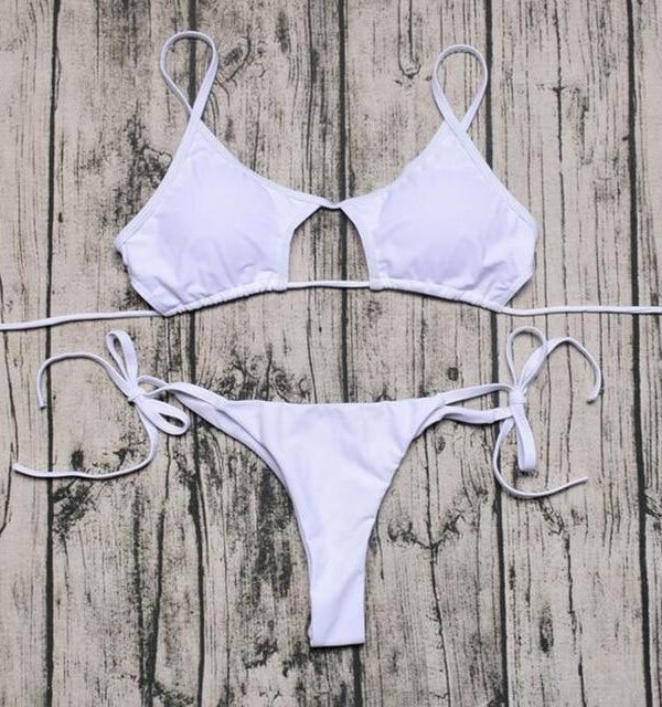 Sexy White Bikinis Push Up Bikini 2021 Hot Padded Bandage Low Waist Swimsuit Female Swimwear Women Brazilian Biquini - Takalr