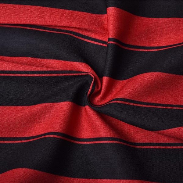 Red and black striped blouse Women sexy v neck blouse shirt Summer fashion brand tops Elegant office ladies blouses - Takalr