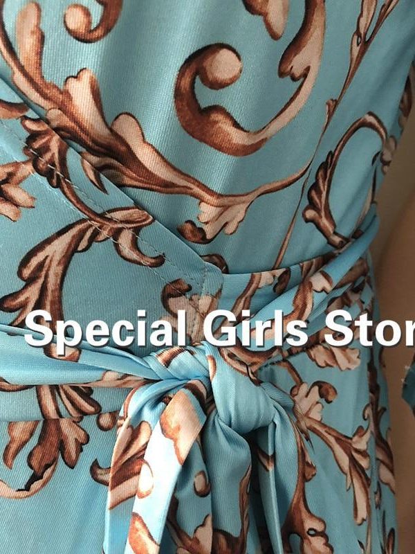 Retro print sashes long dress women Split high waist bohemian maxi dress Long sleeve summer beach dresses Robe femme - Takalr