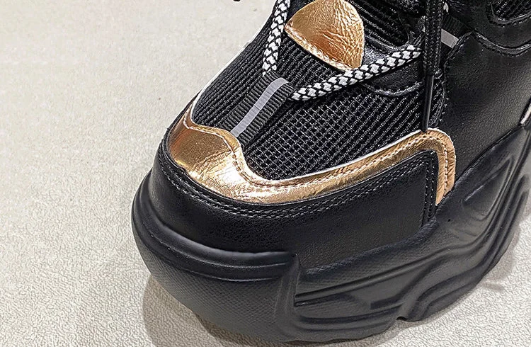 Women's Sports Shoes New Fashion Breathable Mesh Women Shoes Thick-Soled Increased Solid Color Sneakers Korean Style - Image 14