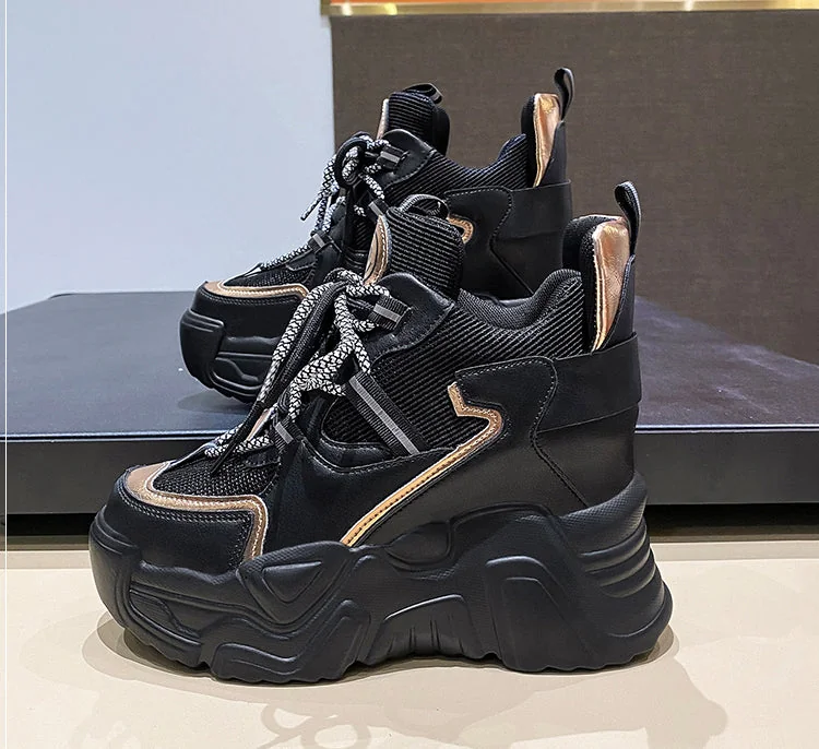 Women's Sports Shoes New Fashion Breathable Mesh Women Shoes Thick-Soled Increased Solid Color Sneakers Korean Style - Image 7