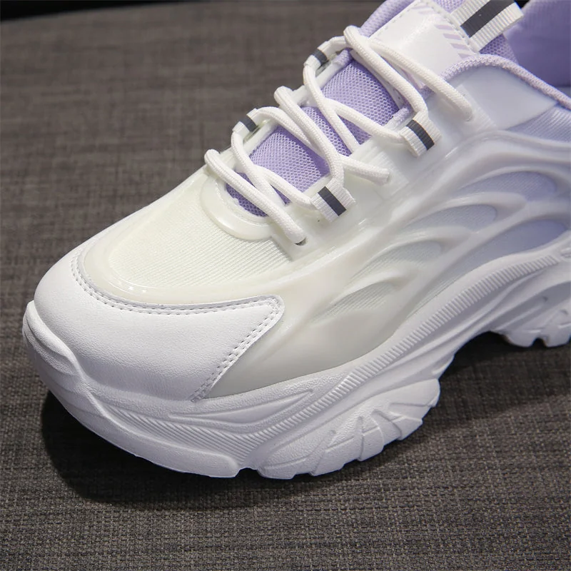 Sneakers Women's New Spring Korean Style Breathable Women Shoes Casual Fashion Gradient Color Platform Sport Shoes - Image 18