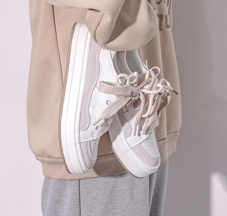 Women's Vulcanize Shoes New Fashion Spring Thick-Soled Sneakers Breathable Korean Style Low-top Comfy Casual Platform Shoes - Image 6