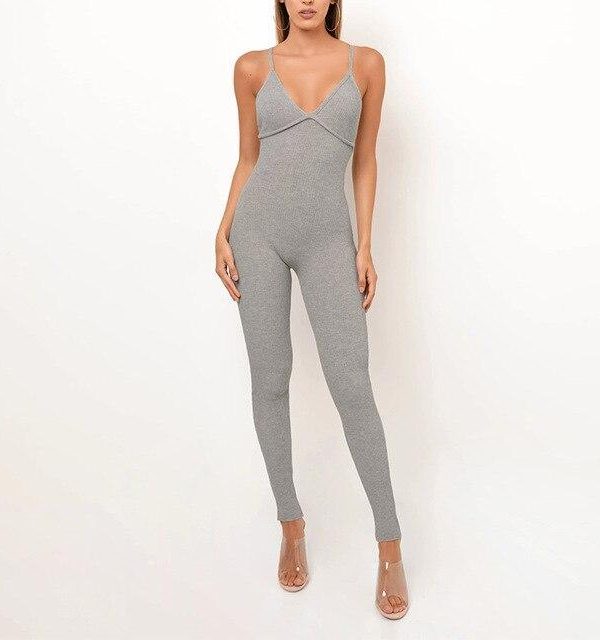 Sexy Off Shoulder Low Cut Backless Sleeveless Bodycon Rompers Womens Sexy Jumpsuit Summer Overalls Sexy Romper - Takalr