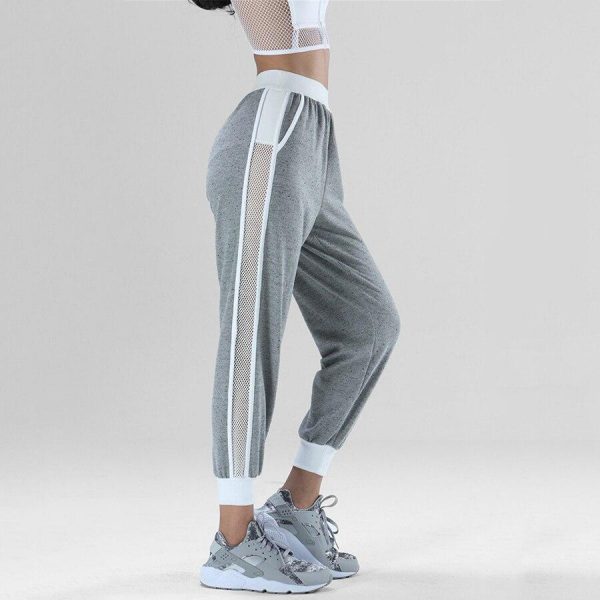 Side striped casual loose pants Women Summer elastic waist harem pants Ankle-length sweatpants for female Hip hop clothing - Takalr