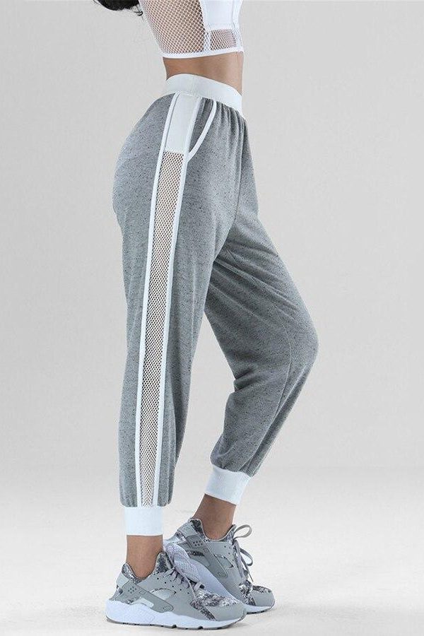 Side striped casual loose pants Women Summer elastic waist harem pants Ankle-length sweatpants for female Hip hop clothing - Takalr