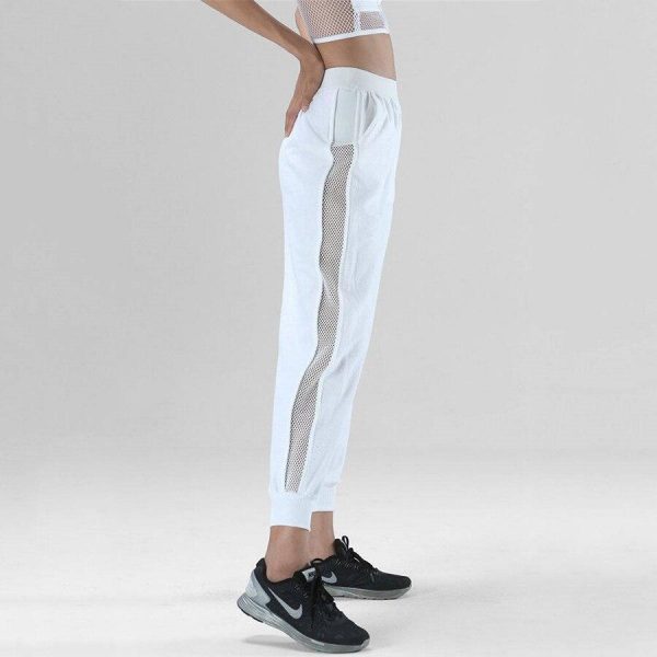 Side striped casual loose pants Women Summer elastic waist harem pants Ankle-length sweatpants for female Hip hop clothing - Takalr