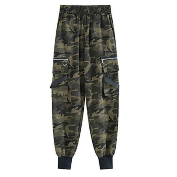 Spring Military Cargo Pants Women Camouflage Streetwear Casual Trousers Men Hip Pop High Waist Sweatpants Harajuku Loose Joggers - Takalr